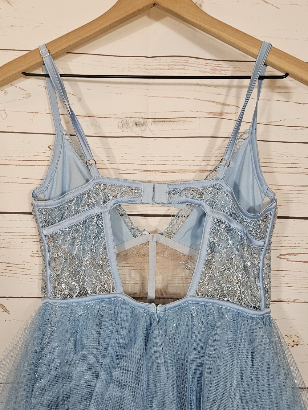 For Love & Lemons | Rosario Blue Bustier Maxi Dress - Picture 8 of 9